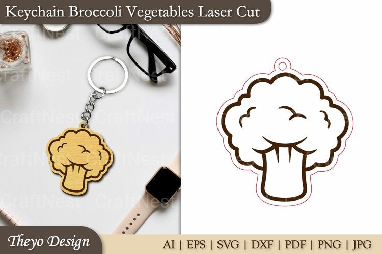 Keychain Vegetables SVG Bundle
