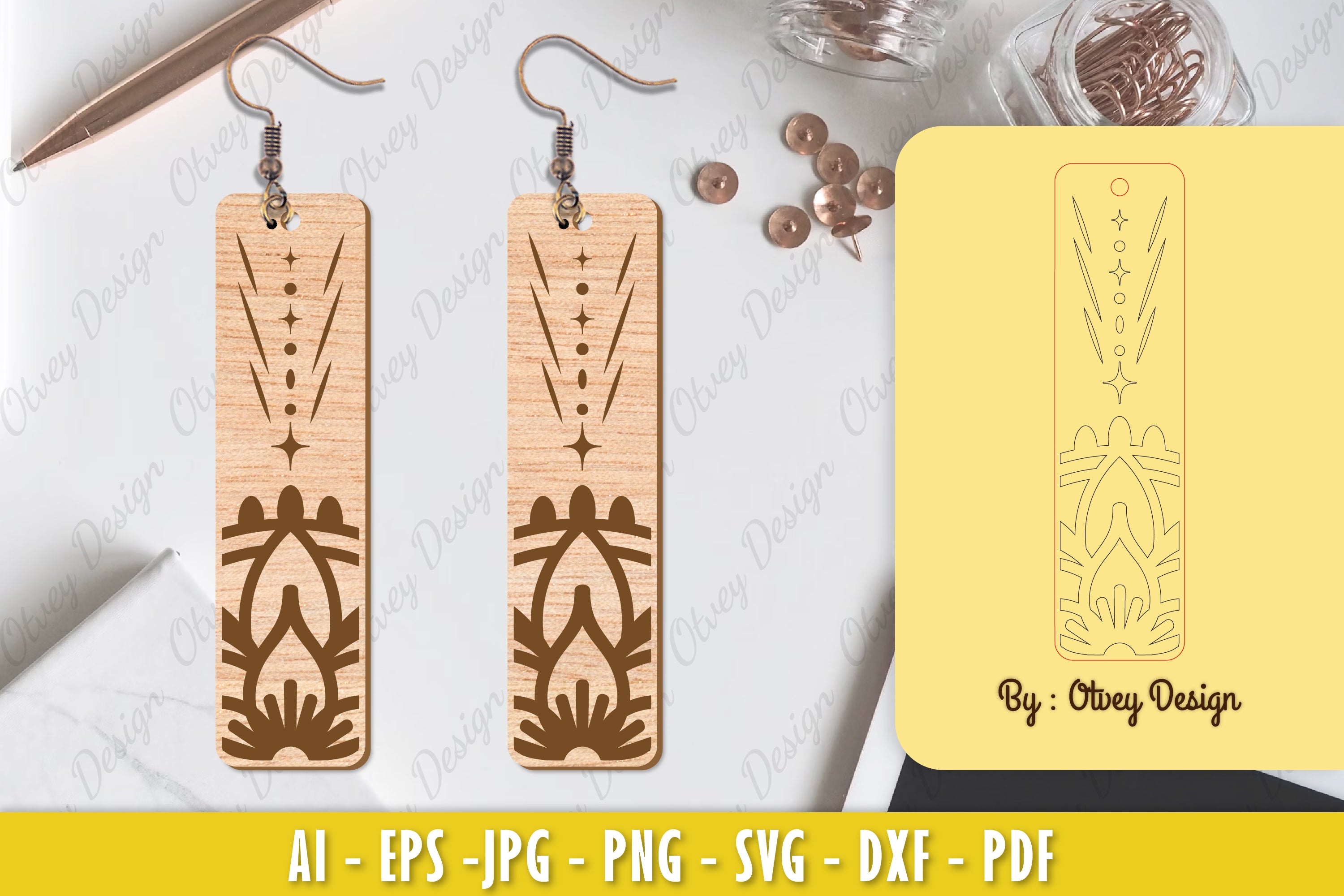 Mandala Earrings SVG Bundle 2 - CraftNest - Digital Crafting and Art