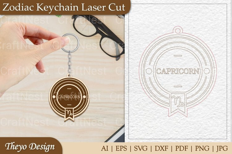 Zodiac Keychain SVG Bundles