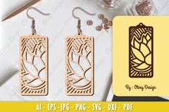 Flower Earring Laser Cut SVG Bundle 102 - CraftNest - Digital Crafting and Art