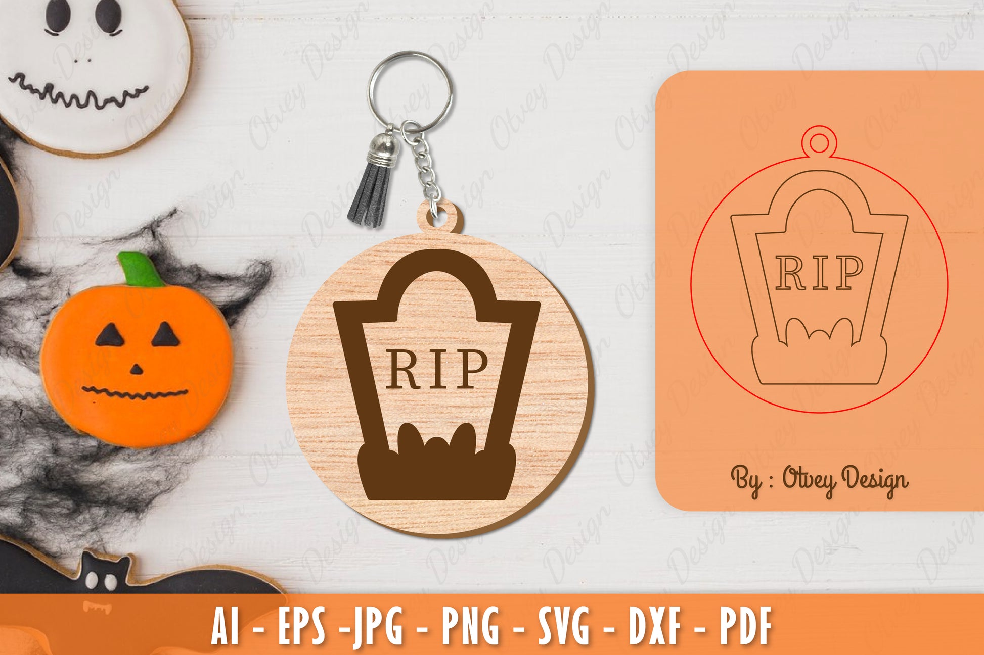 Halloween Keychain Laser Cut SVG Bundle 24 - CraftNest - Digital Crafting and Art