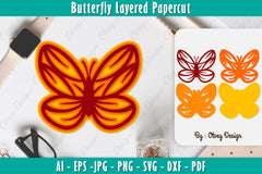 Butterfly Layered Papercut SVG Bundle 2 - CraftNest - Digital Crafting and Art