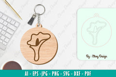 Flower Keychain SVG Bundle 26 - CraftNest - Digital Crafting and Art