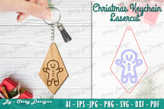 Christmas Keychain Lasercut SVG Bundle 22 - CraftNest - Digital Crafting and Art