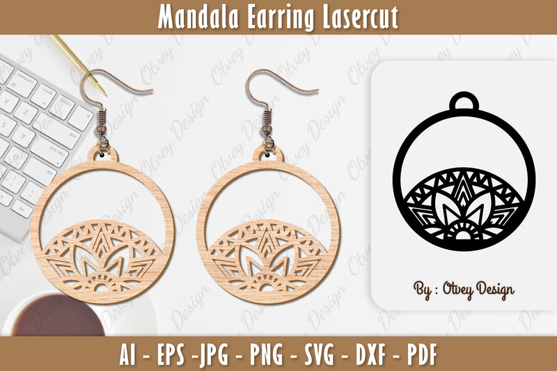 Earring Mandala SVG Bundle 12 - CraftNest - Digital Crafting and Art