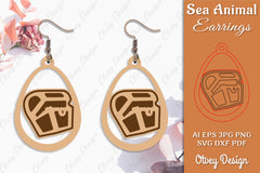 Earring Sea Animal Laser Cut SVG Bundle 2 - CraftNest - Digital Crafting and Art