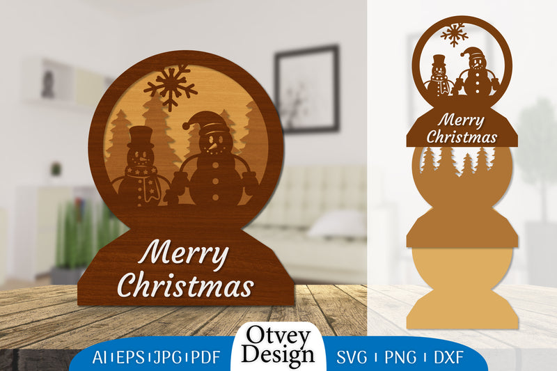 Christmas Snowman Layered Lasercut SVG Bundle 2 - CraftNest - Digital Crafting and Art