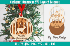 Christmas Ornaments Layered Lasercut SVG Bundle 3 - CraftNest - Digital Crafting and Art