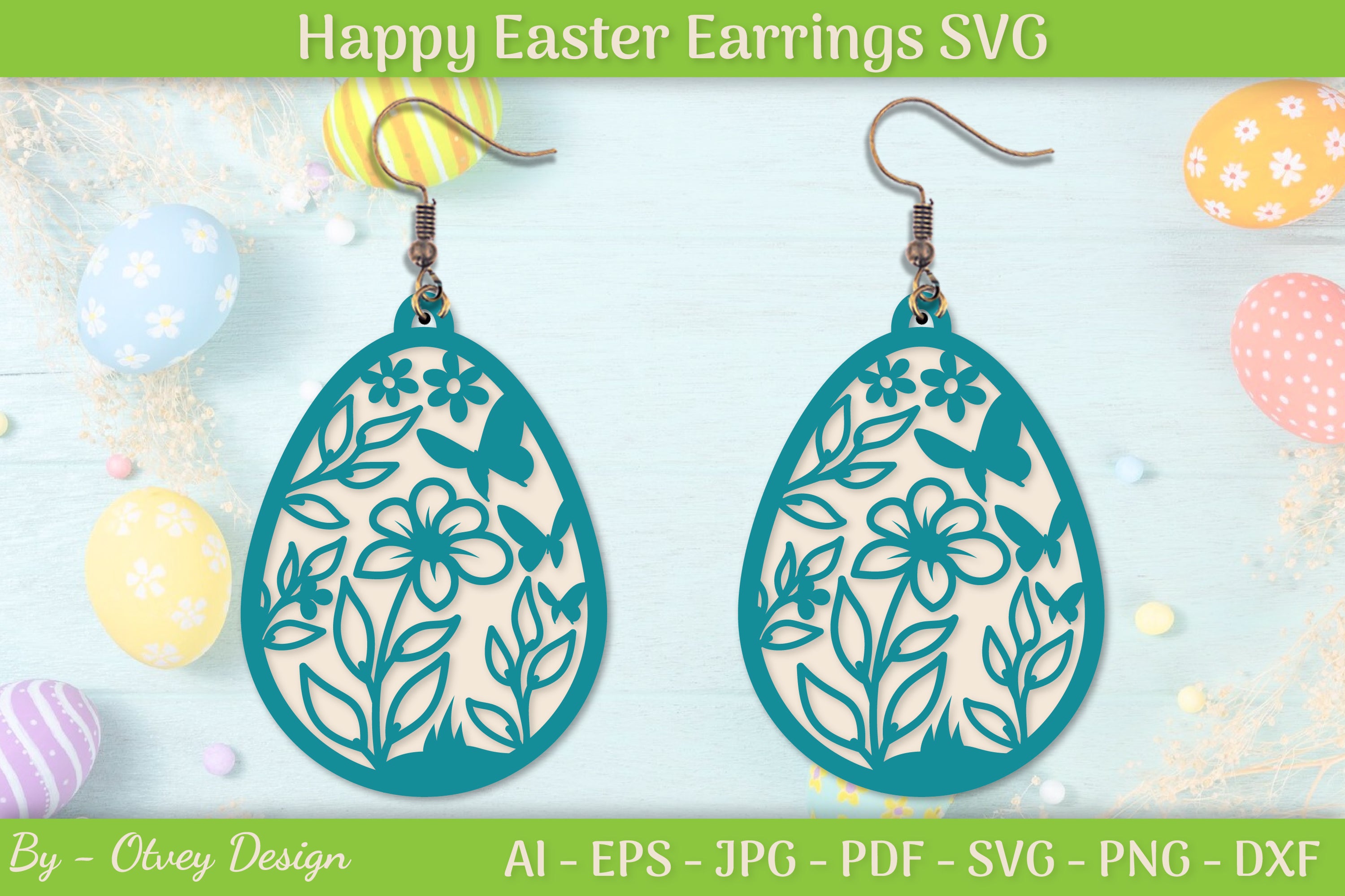 Easter Bunny Earring SVG Bundle 2 - CraftNest - Digital Crafting and Art