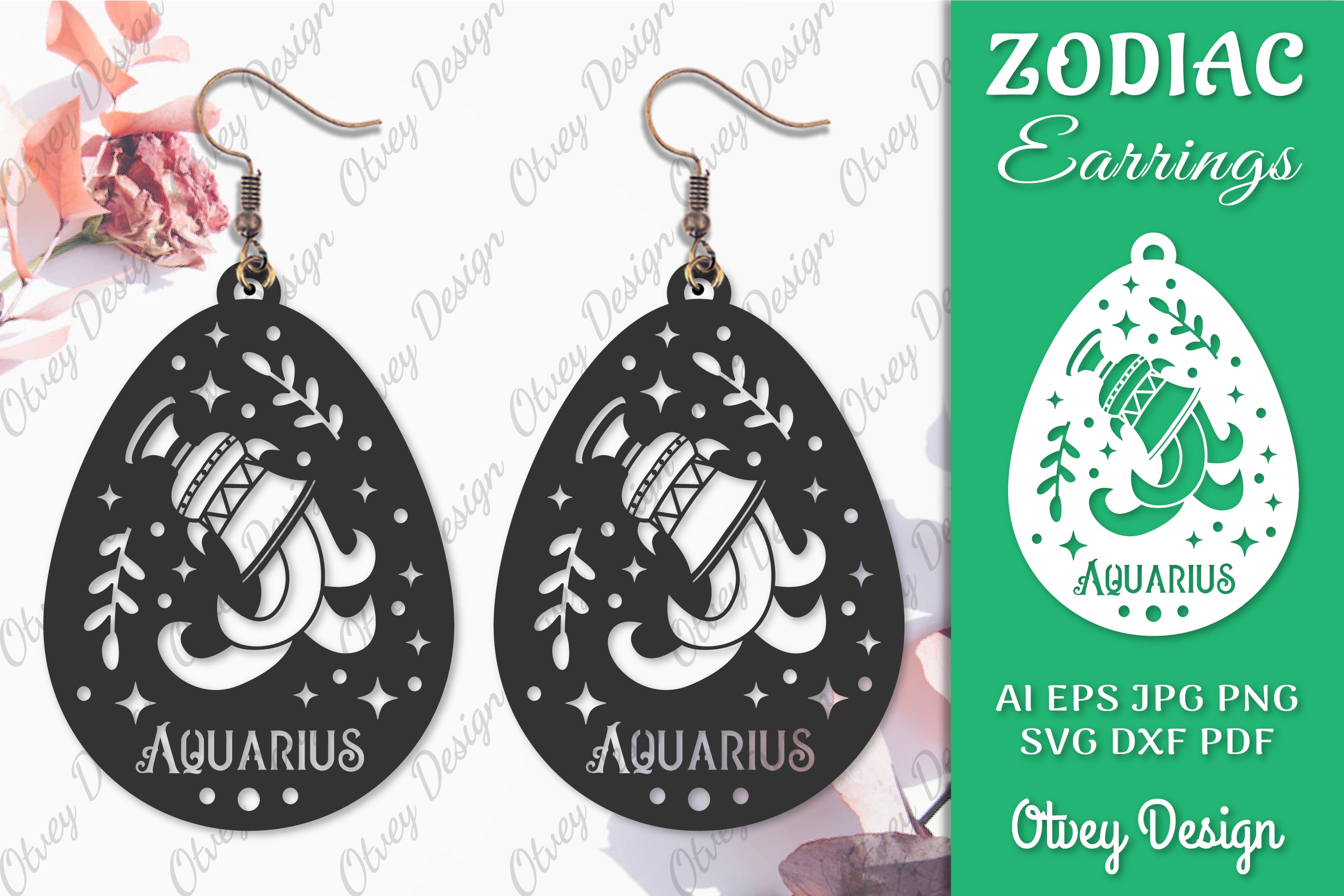 Zodiac Earring SVG Bundle 3 - CraftNest - Digital Crafting and Art