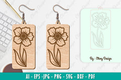Flower Earring SVG Bundle 27 - CraftNest - Digital Crafting and Art
