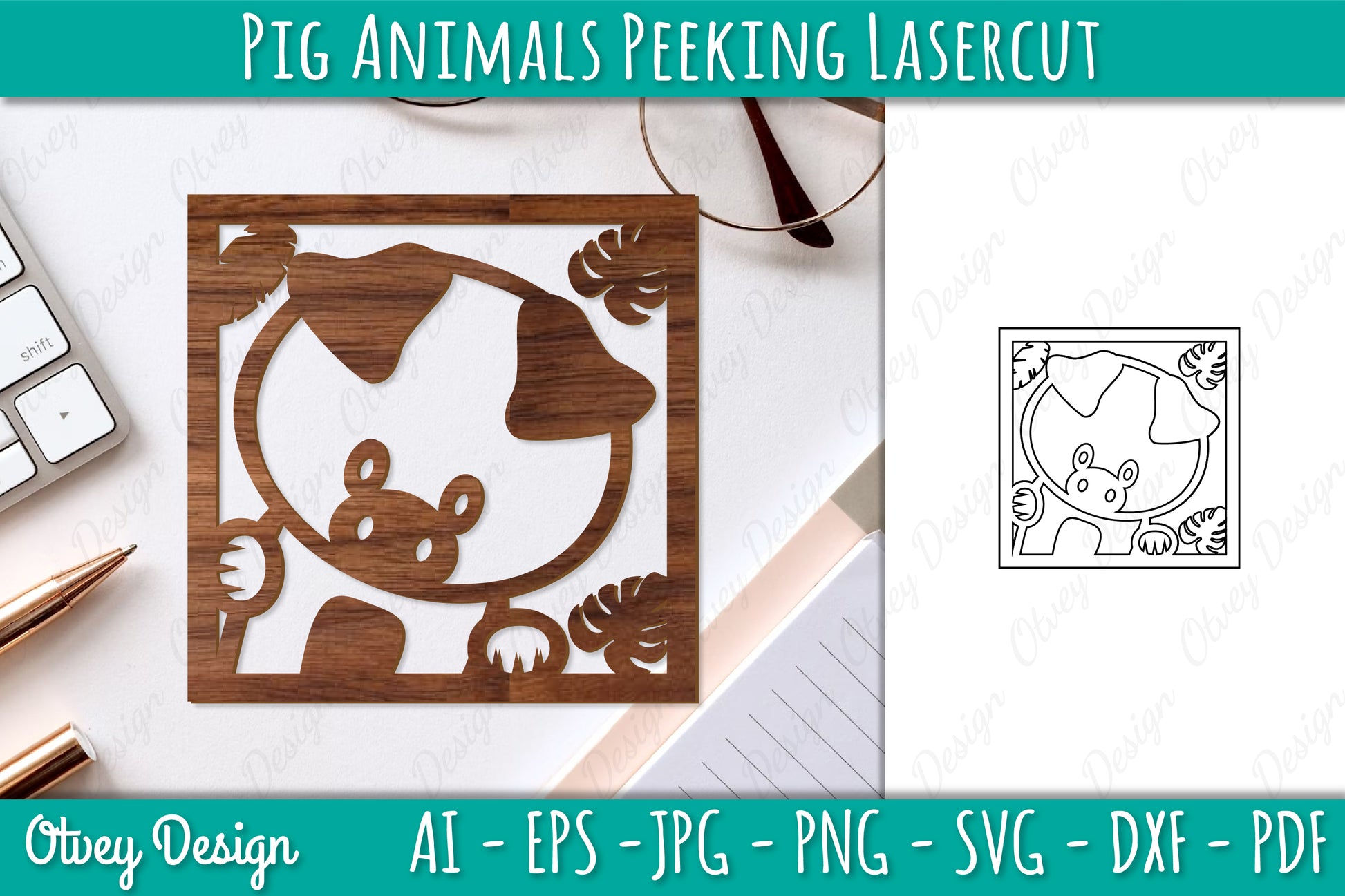 Animals Peeking Lasercut SVG Bundle 3 - CraftNest - Digital Crafting and Art