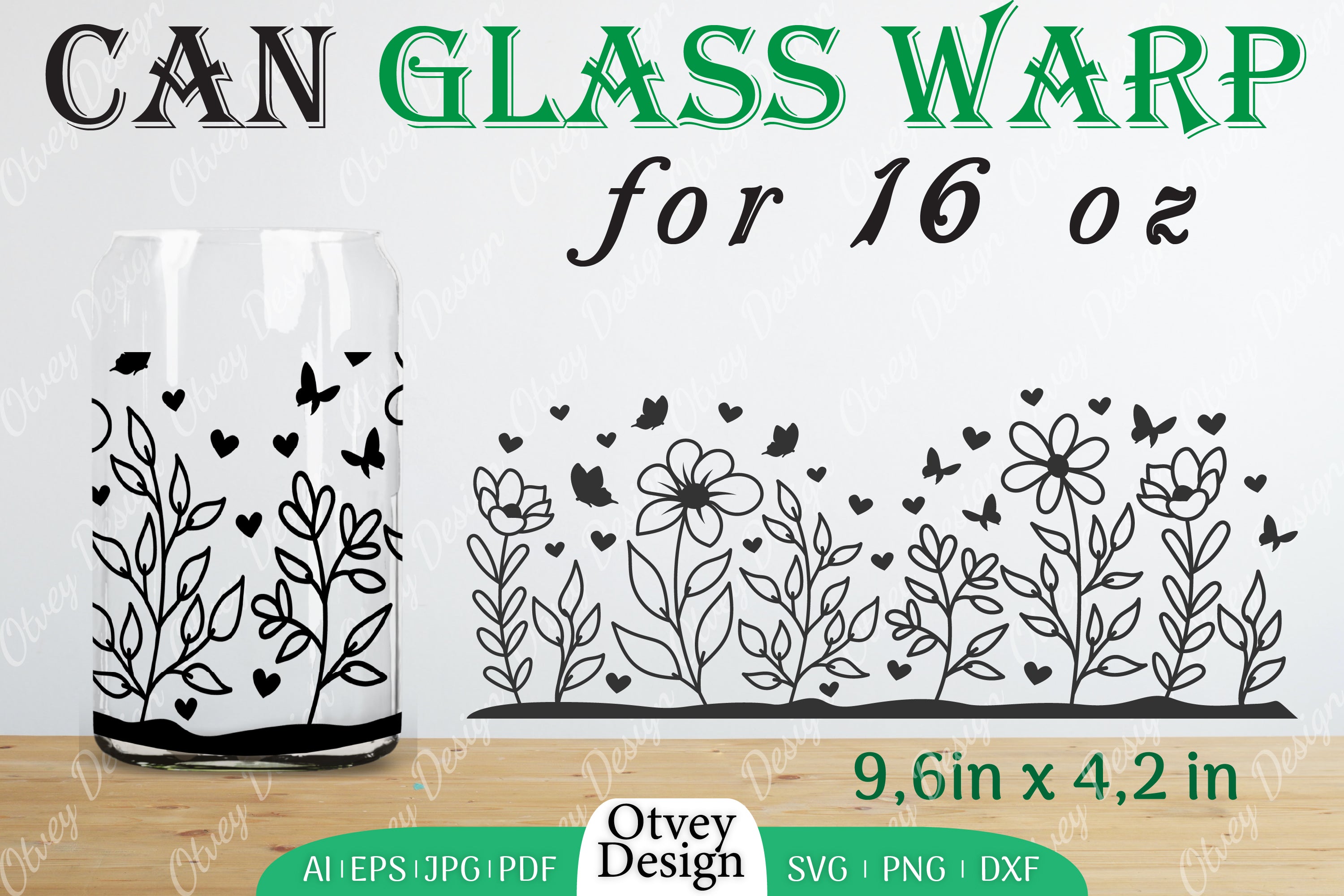 Blooming Wildflowers Can Glass 16 OZ SVG Bundle 3 - CraftNest - Digital Crafting and Art