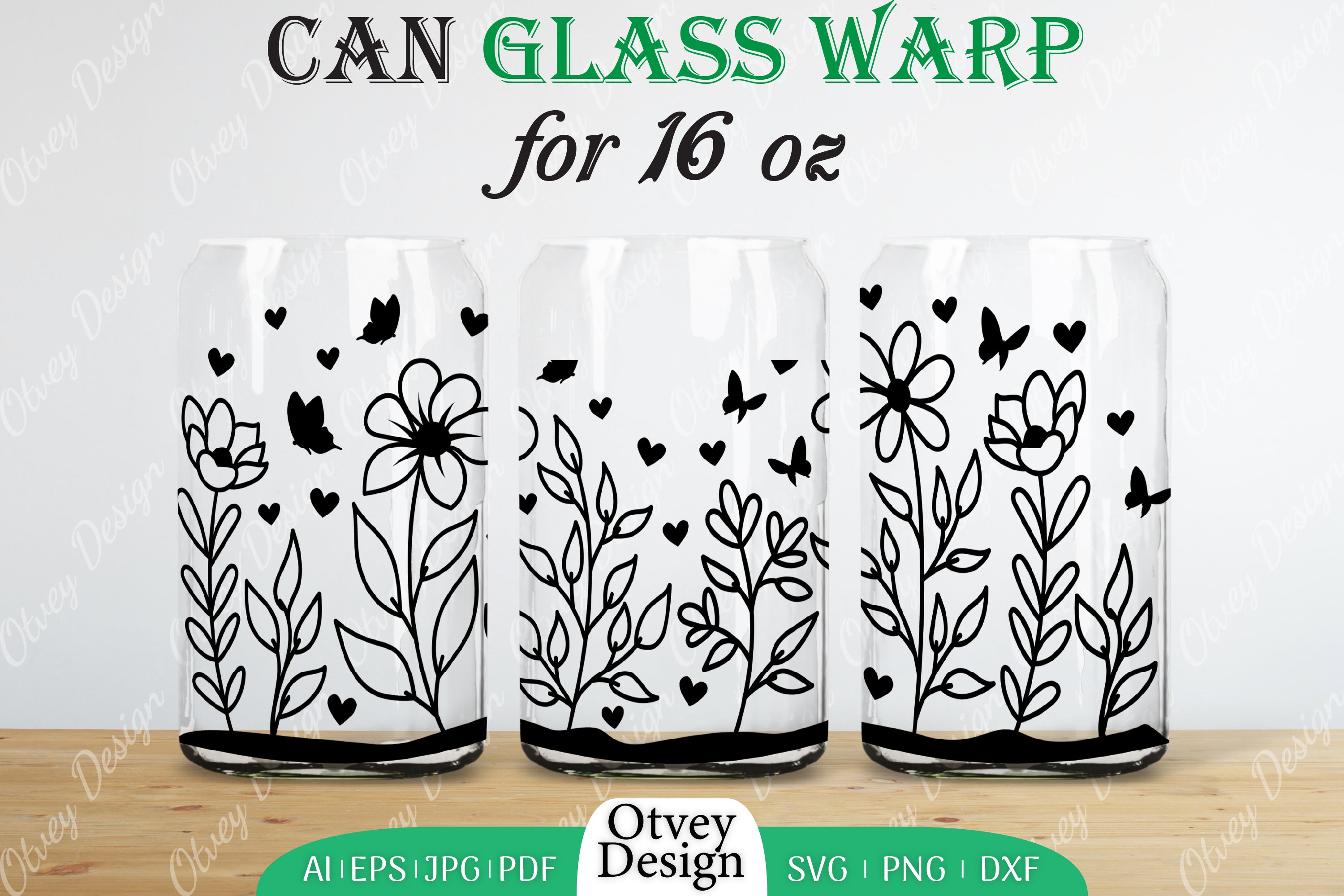 Blooming Wildflowers Can Glass 16 OZ SVG Bundle 3 - CraftNest - Digital Crafting and Art