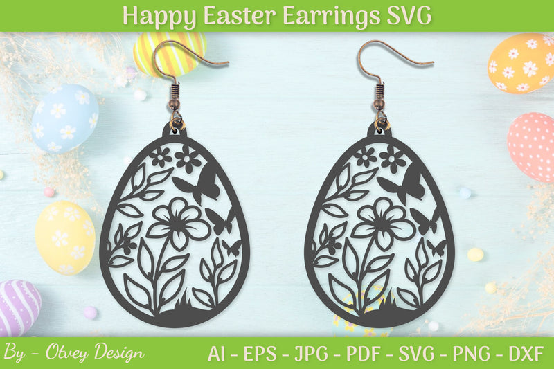 Easter Bunny Earring SVG Bundle 12 - CraftNest - Digital Crafting and Art