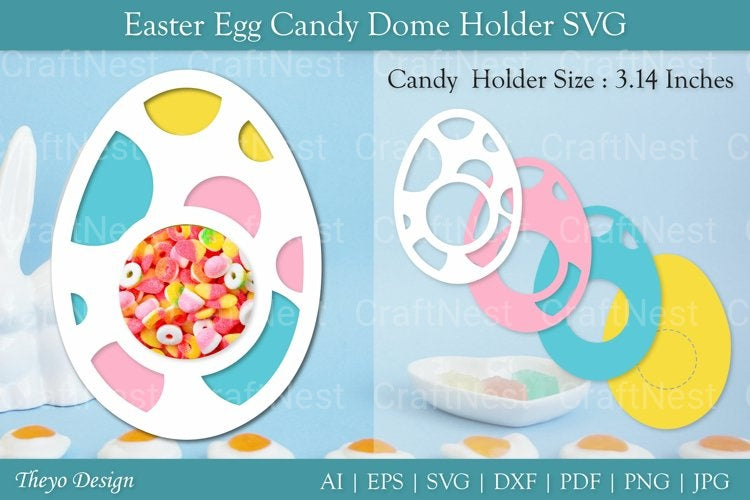 Easter Candy Dome Holder SVG Bundle
