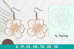 Flower Earring SVG Bundle 3 - CraftNest - Digital Crafting and Art
