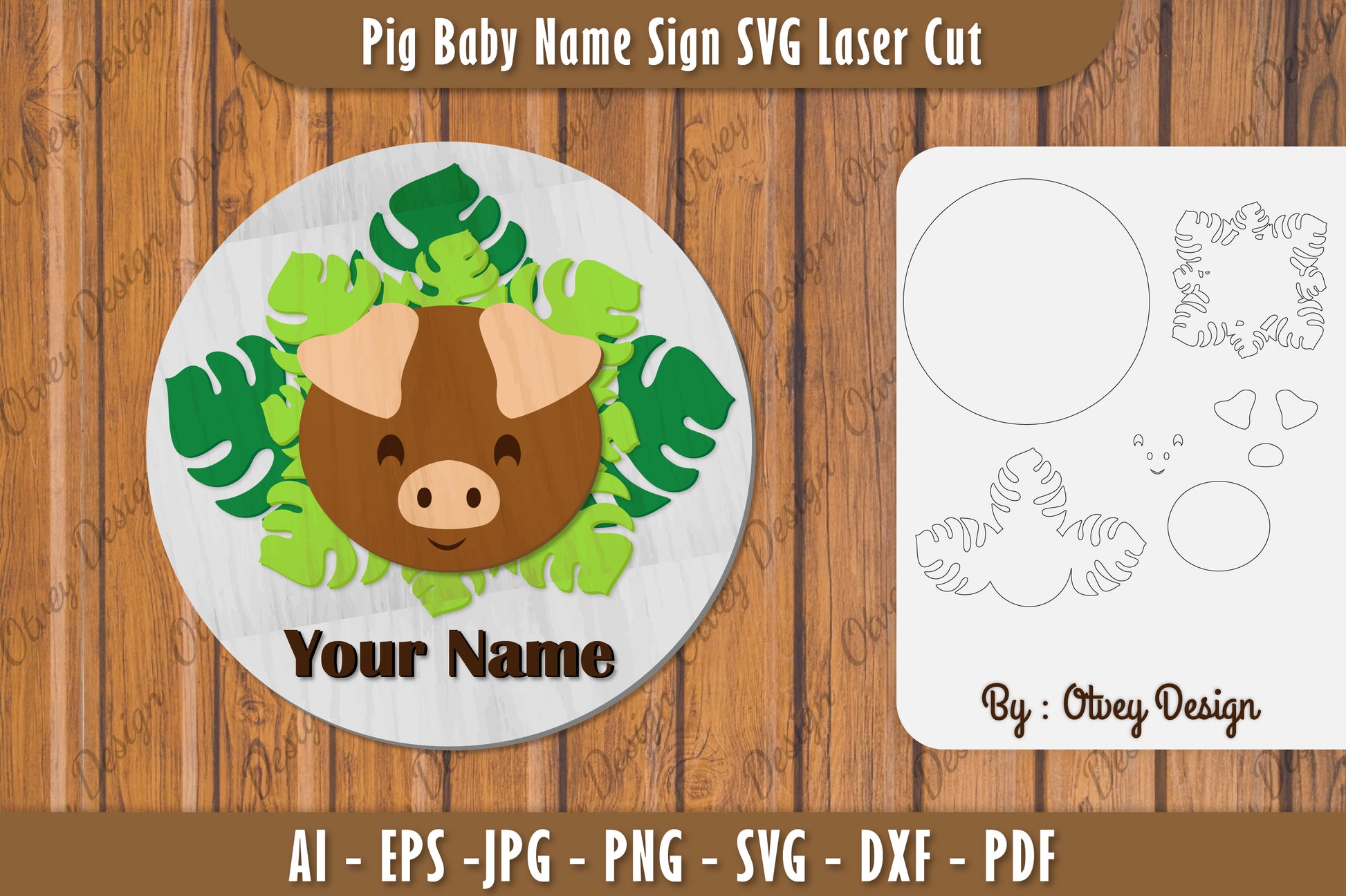 Baby Name Sign SVG Laser Cut Bundle 3 - CraftNest - Digital Crafting and Art