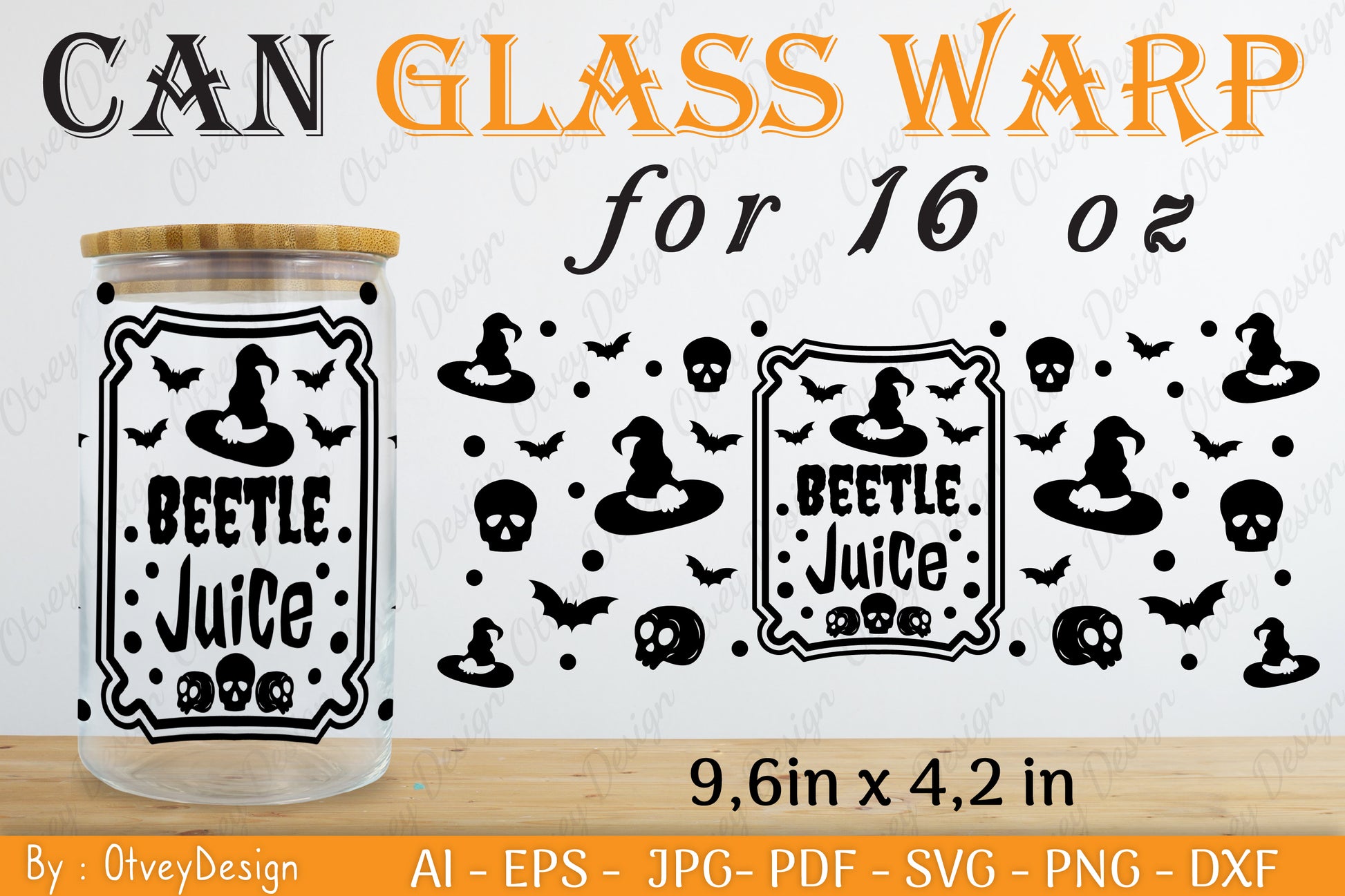 Halloween 16 oz Can Glass Wrap SVG Bundle 17 - CraftNest - Digital Crafting and Art