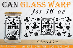 Halloween 16 oz Can Glass Wrap SVG Bundle 17 - CraftNest - Digital Crafting and Art