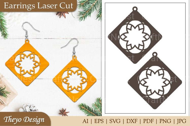 Mandala Lasercut Earrings SVG Bundle