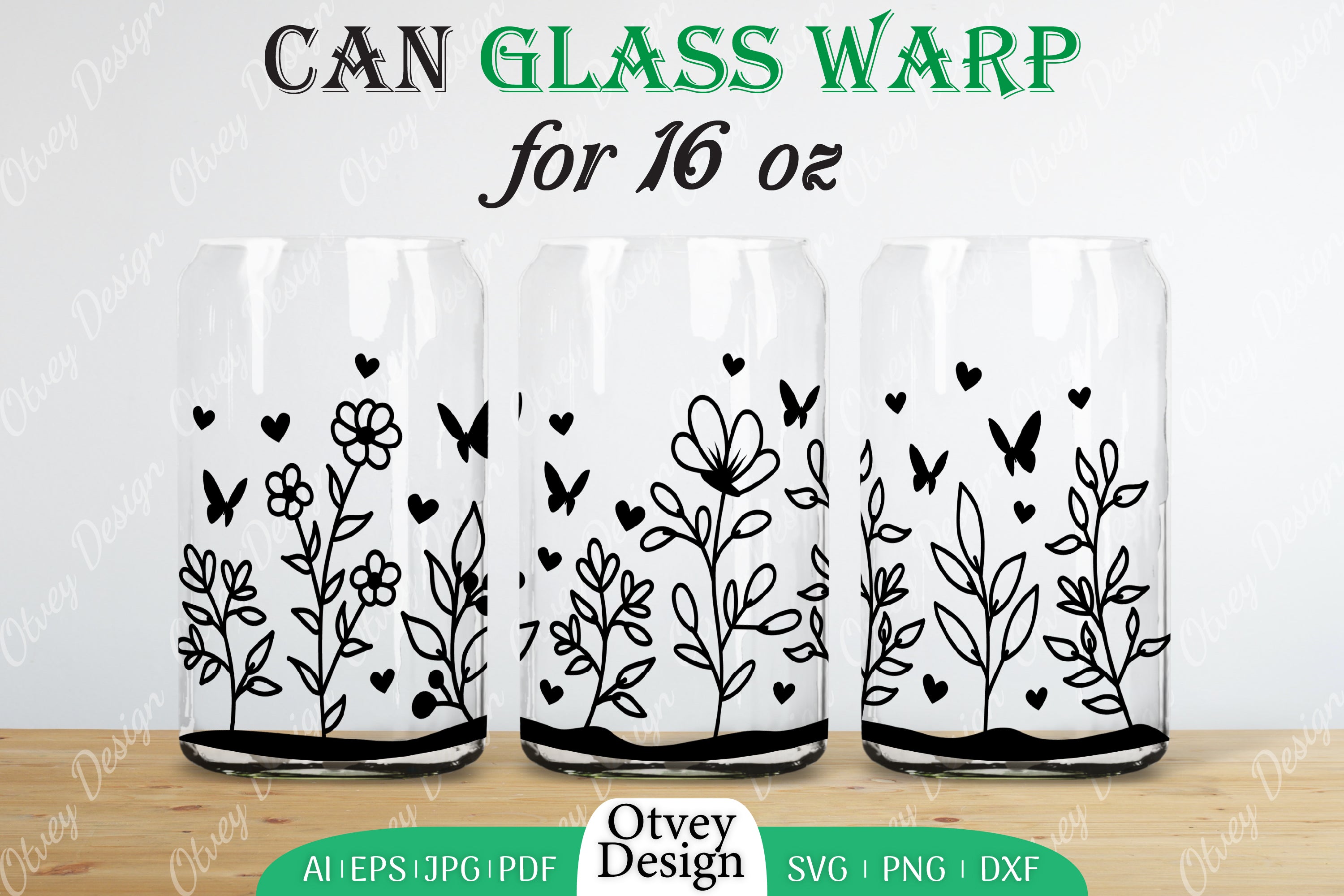 Blooming Wildflowers Can Glass 16 OZ SVG Bundle 1 - CraftNest - Digital Crafting and Art