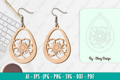 Flower Earring SVG Bundle 15 - CraftNest - Digital Crafting and Art