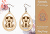 Pig Animal Earrings Lasercut SVG Bundle