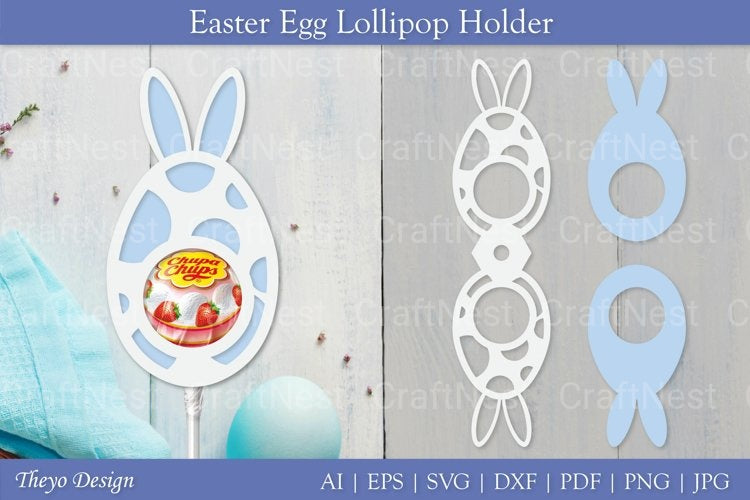 Easter Egg Lollipop Holder SVG Bundle