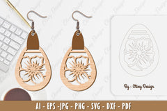 Flower Earring SVG Bundle 63 - CraftNest - Digital Crafting and Art