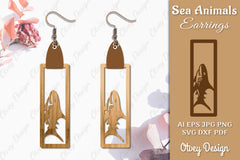 Sea Animals Earrings Laser Cut SVG Bundle 65 - CraftNest - Digital Crafting and Art