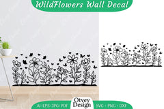 Blooming Wildflowers Wall Decal SVG Bundle 3 - CraftNest - Digital Crafting and Art