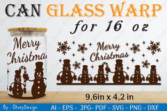 Snowman Can Glass 16 OZ SVG Bundle 7 - CraftNest - Digital Crafting and Art