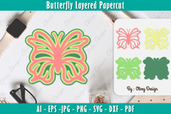 Butterfly Layered Papercut SVG Bundle 3 - CraftNest - Digital Crafting and Art