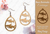 Sea Animals Earrings Laser Cut SVG Bundle