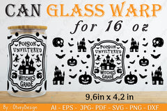 Halloween 16 oz Can Glass Wrap SVG Bundle 8 - CraftNest - Digital Crafting and Art
