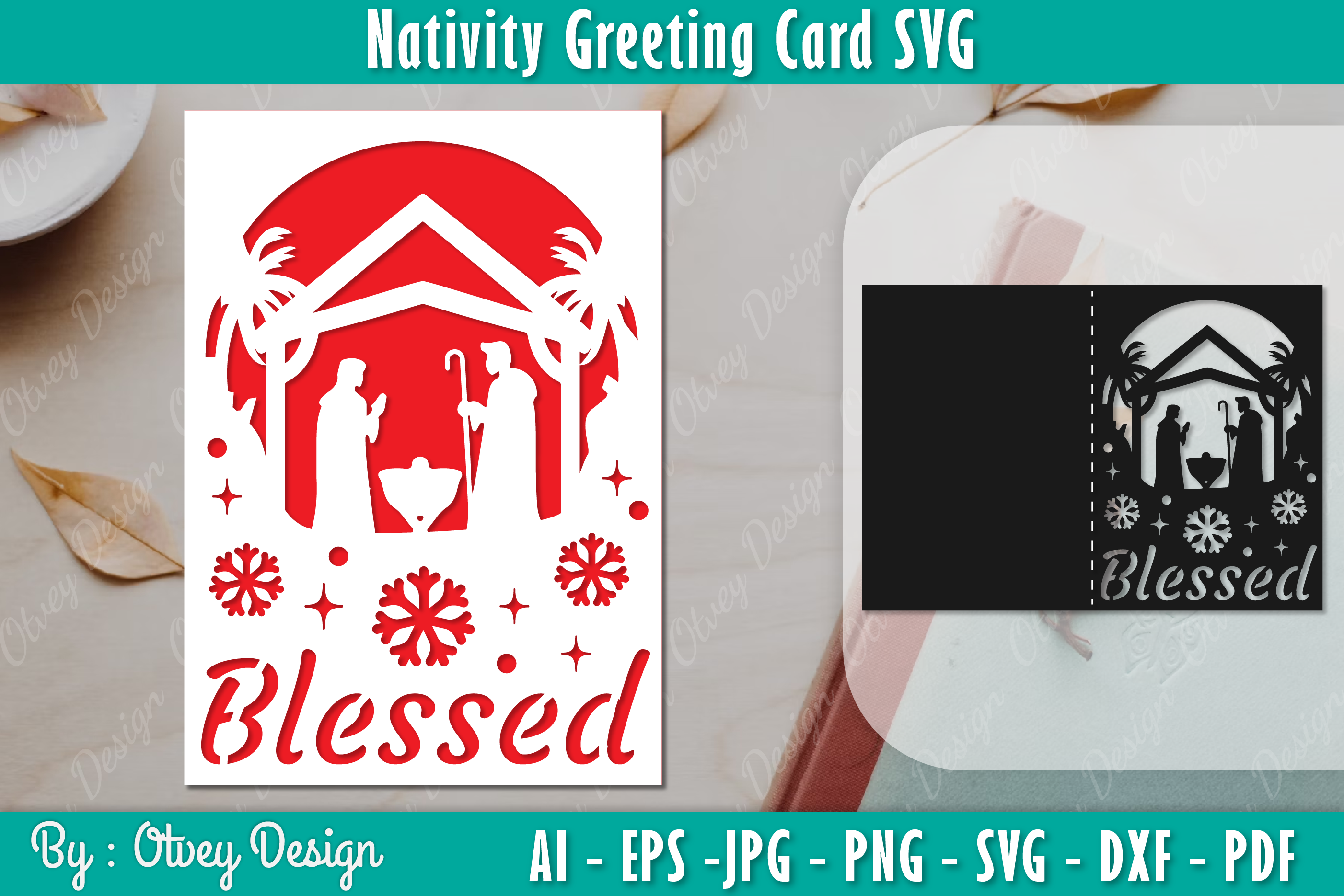 Nativiti Greeting Card SVG Bundle 3 - CraftNest - Digital Crafting and Art