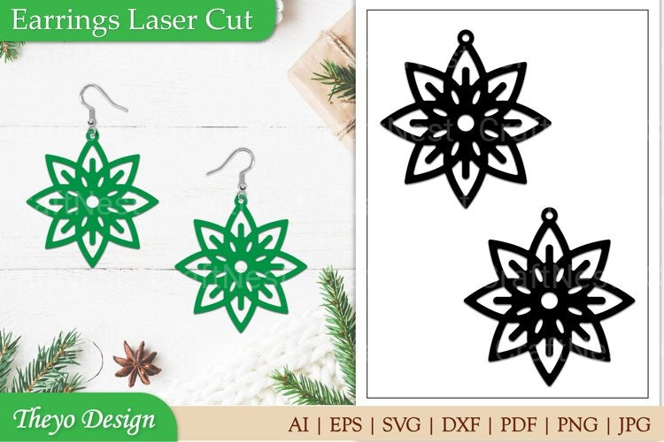 Earrings Laser Cut SVG Bundle