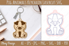 Pig Animal Keychain Laser Cut SVG Bundle