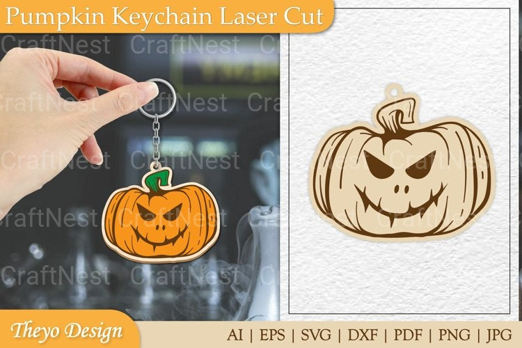 Pumpkin Keychain SVG Bundle