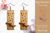 Sea Animals Earrings Laser Cut SVG Bundle