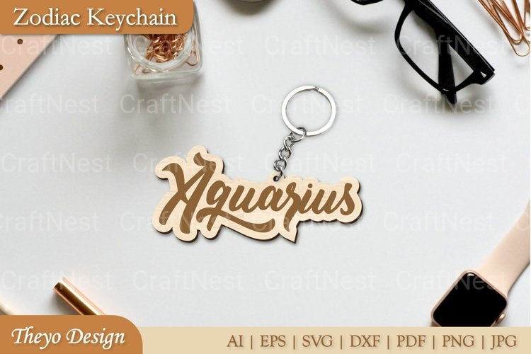 Zodiac Key Chain SVG Bundle