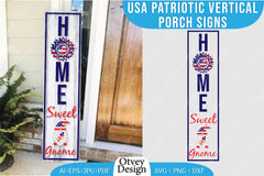 USA Patriotic Vertical Porch Signs SVG Bundle 3 - CraftNest - Digital Crafting and Art