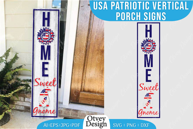 USA Patriotic Vertical Porch Signs SVG Bundle 3 - CraftNest - Digital Crafting and Art