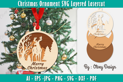 Christmas Ornaments Layered Lasercut SVG Bundle 4 - CraftNest - Digital Crafting and Art