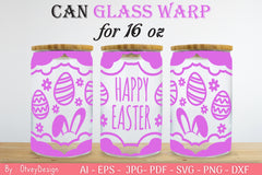 Happy Easter Day 16oz Can Glass Wrap SVG Bundle 1 - CraftNest - Digital Crafting and Art