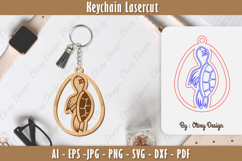 Keychain Sea Animals Laser Cut SVG Bundle 40 - CraftNest - Digital Crafting and Art