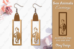 Sea Animals Earrings Laser Cut SVG Bundle 66 - CraftNest - Digital Crafting and Art