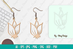 Flower Earring SVG Bundle 4 - CraftNest - Digital Crafting and Art
