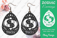 Zodiac Earring SVG Bundle 4 - CraftNest - Digital Crafting and Art
